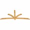 Ekena Millwork Davenport Rough Sawn Timber Gable Bracket, Western Red Cedar, 96"W x 44"H x 2"D x 4"F, 11/12 Pitch GBW096X44X0204DAV00RWR - alternate 5